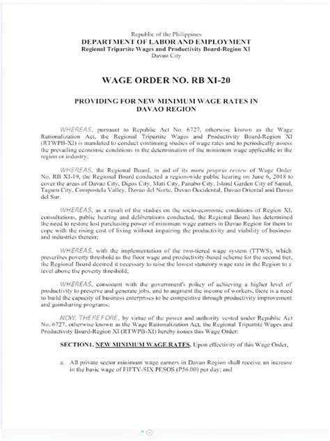 wage order rbxi-22
